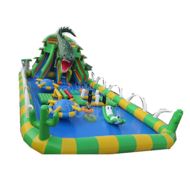 Crocodile large PVC inflatable land water park for kids and adult YQ75