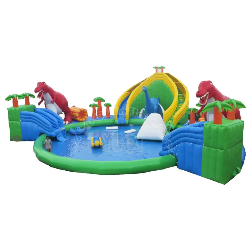 inflatable land water park cheap prices hot summer inflatable water land park