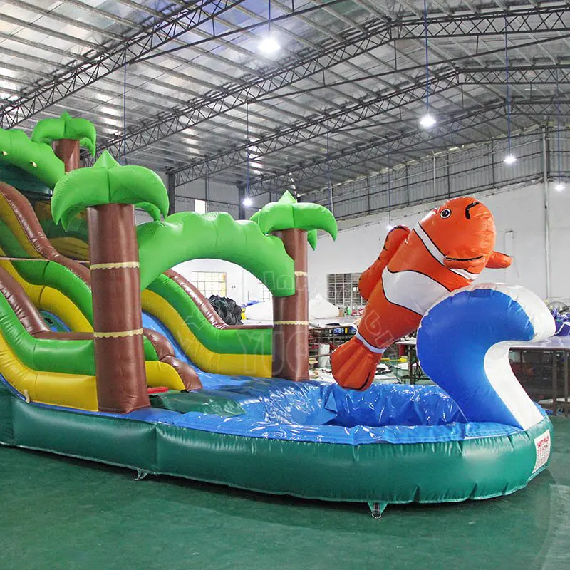 PVC interesting inflatable slide outdoor playground giant