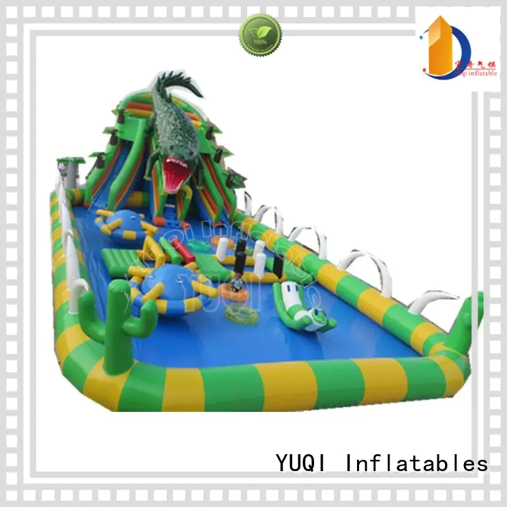 YUQI dolphin Inflatable land water park wholesale for festivals