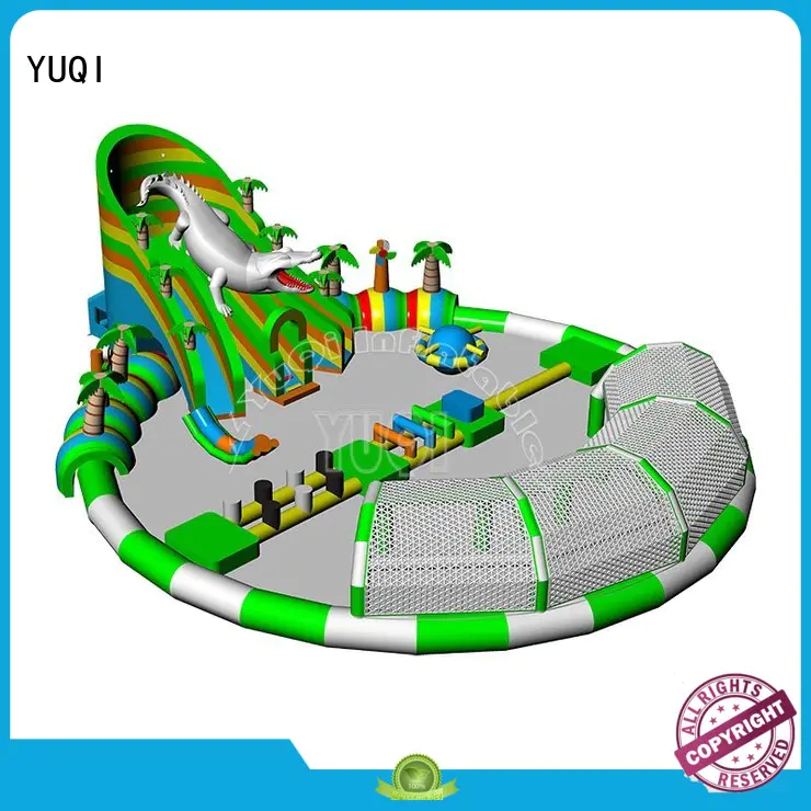 YUQI safety Inflatable land water park manufacturer for park