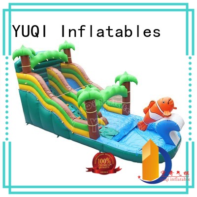 Custom pvc adult Inflatable slide YUQI robot