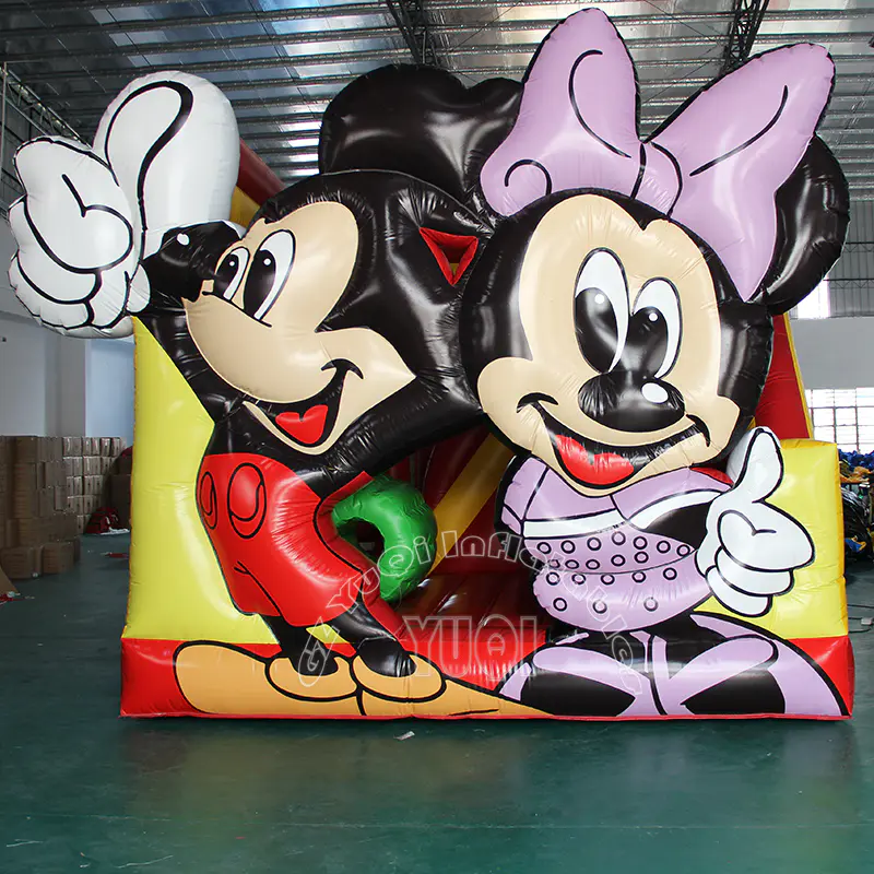 YQ12 Kids play Mickey mouse inflatable bouncer with slide