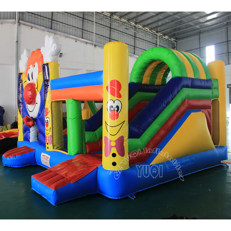 YQ37 Happy Clown Inflatable bouncer slide combo for kids