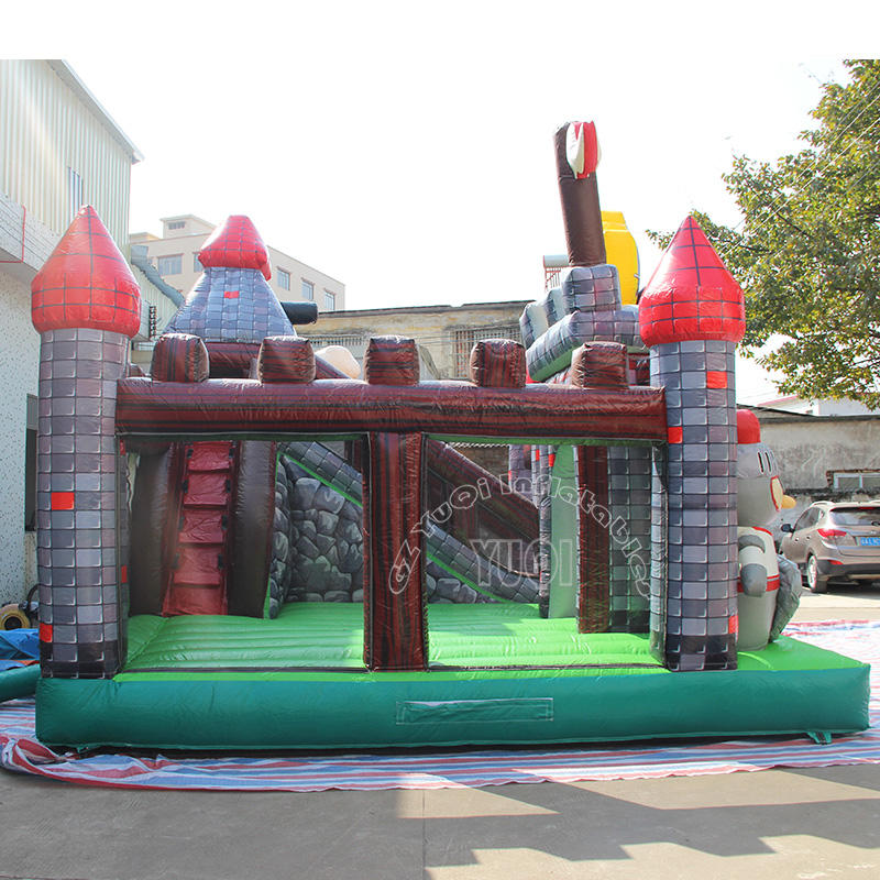 YQ38 Soldier cartoon Inflatable bouncer slide combo for kids