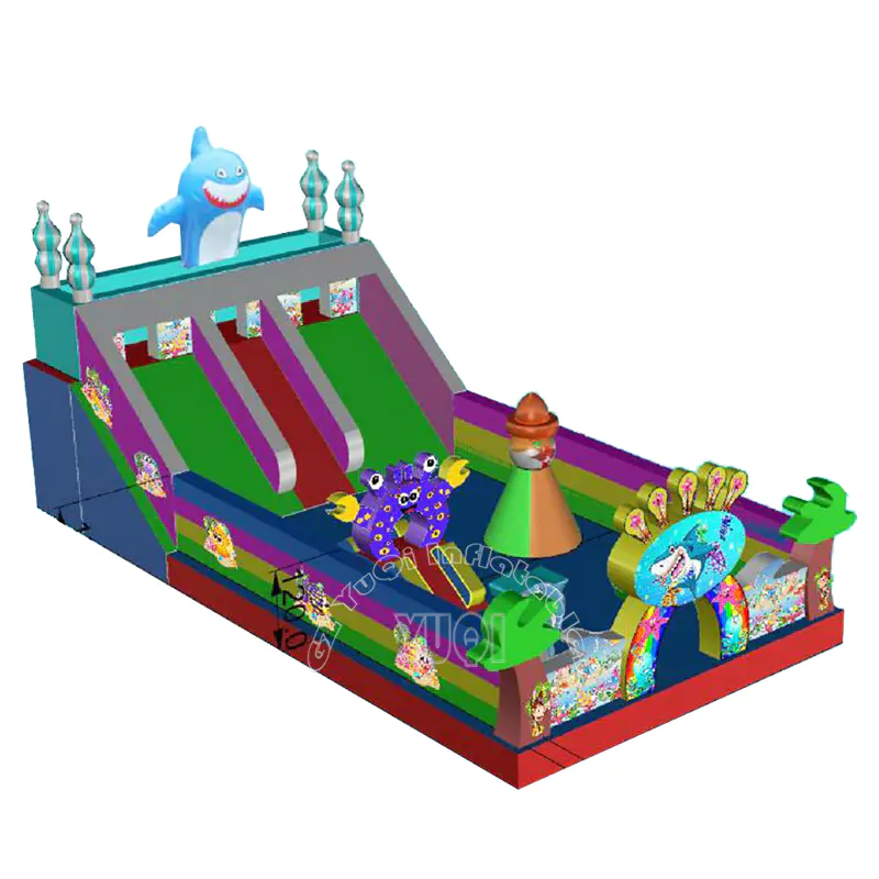 YQ3 PVC Material High Quality Giant Shark Inflatable Playground Amusement Park