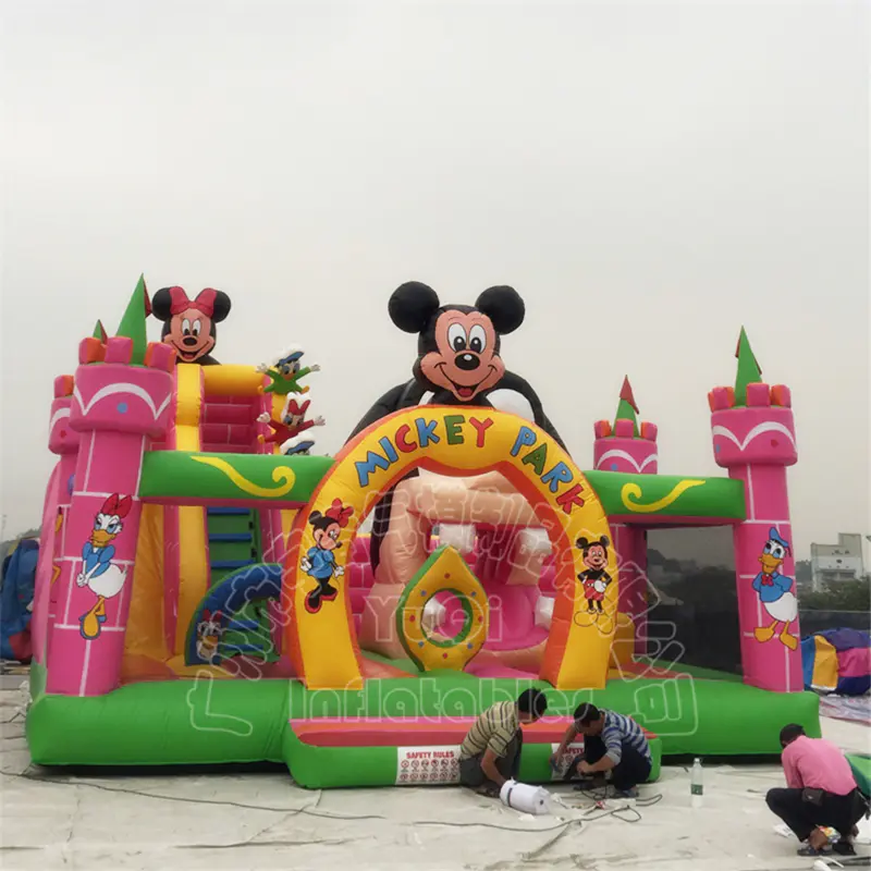 YQ611 Beautiful Mickey mouse inflatable bouncy castle kids
