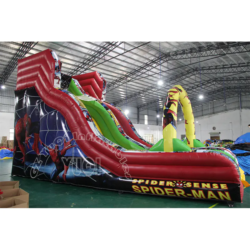 YQ28 Spider-man inflatable slide for kids outdoor playground