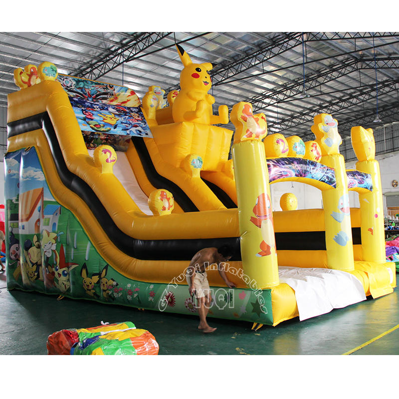 YQ20 Best Qaulity Inflatable Slide Pikachu Children Slide