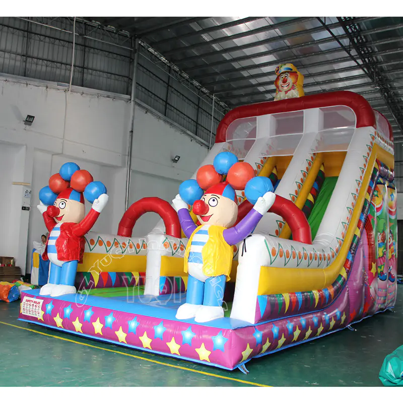 YQ21 Kids Inflatable Clown Slide ,Bounce House Slide Inflatable Clown
