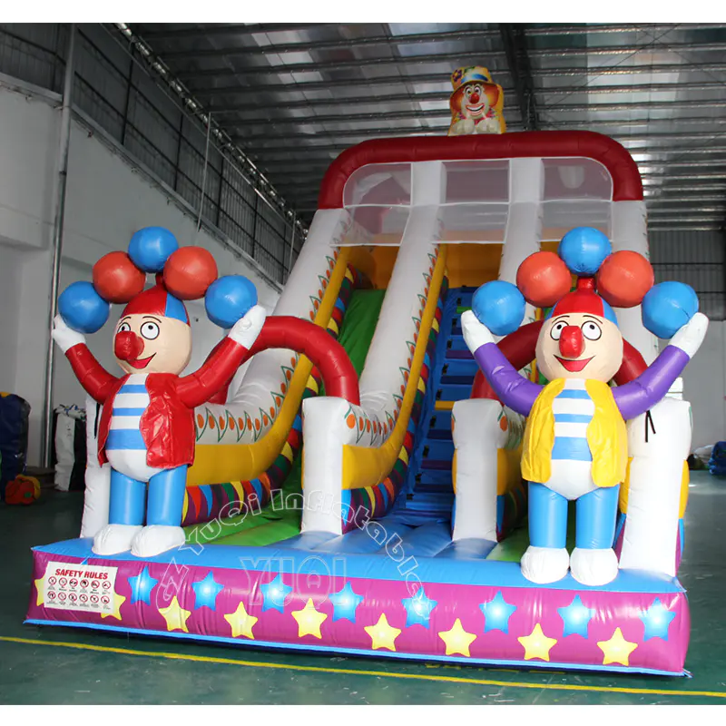 YQ21 Kids Inflatable Clown Slide ,Bounce House Slide Inflatable Clown