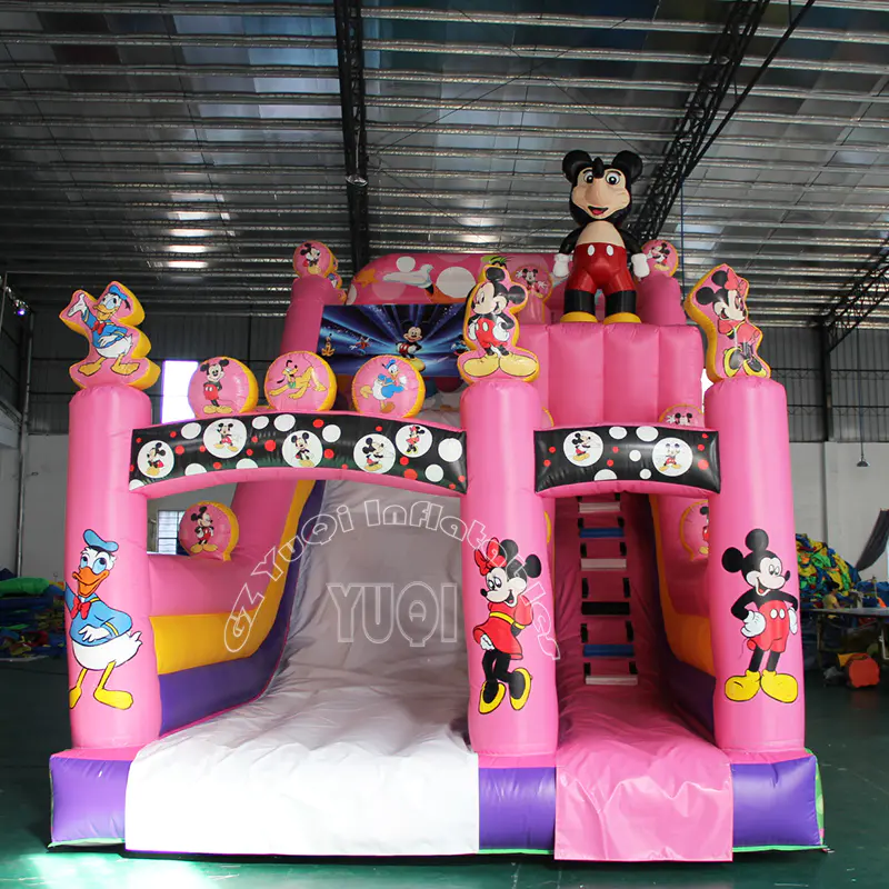 YQ23 Hot sale mickeyy mouse inflatable slide giant slides