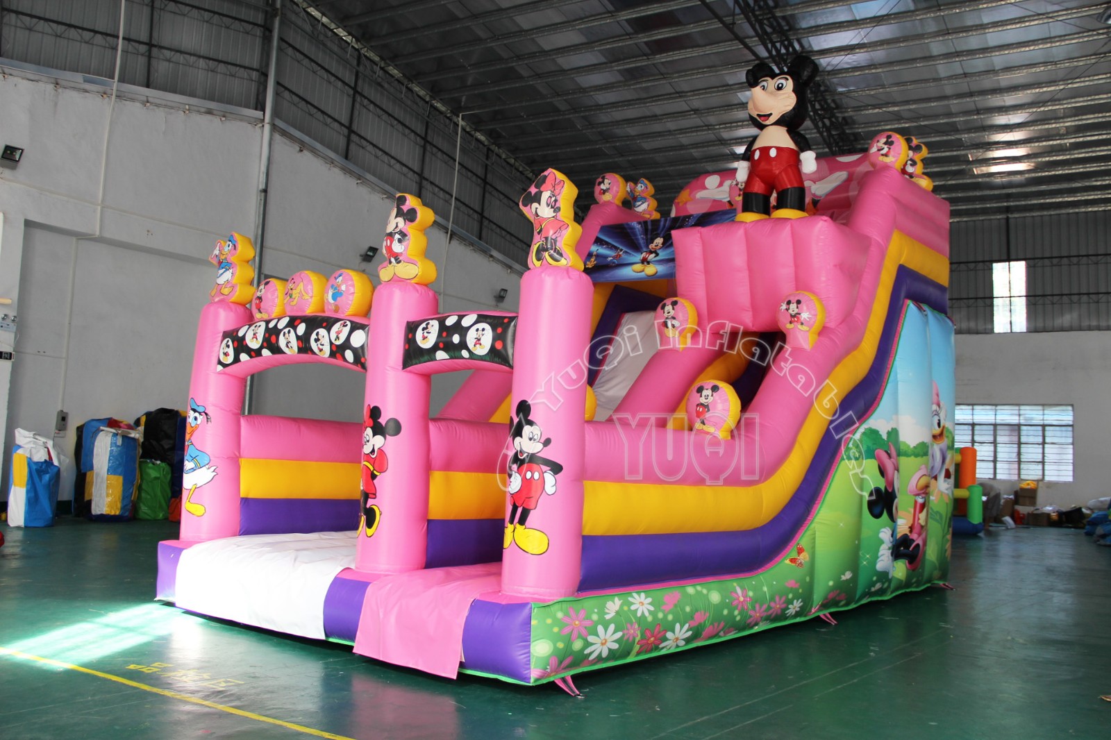 YUQI-Yq23 Hot Sale Mickeyy Mouse Giant Inflatable Water Slide