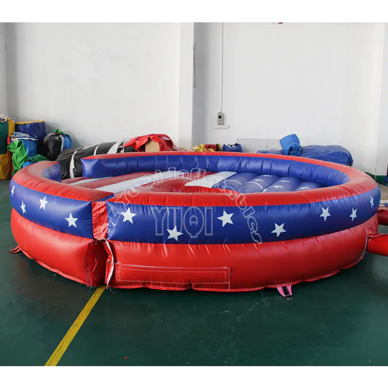 YQ677 Hot sale mechanical bull riding with inflatable bed, Rodeo Bull