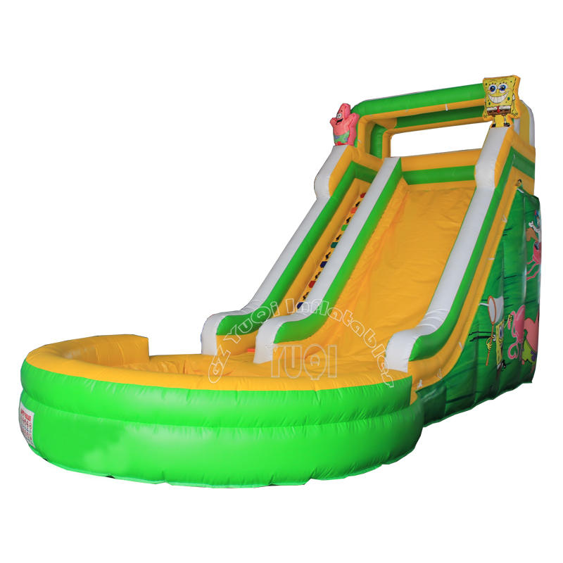 YQ331 Commercial Inflatable Water Slides With Ground Pool,