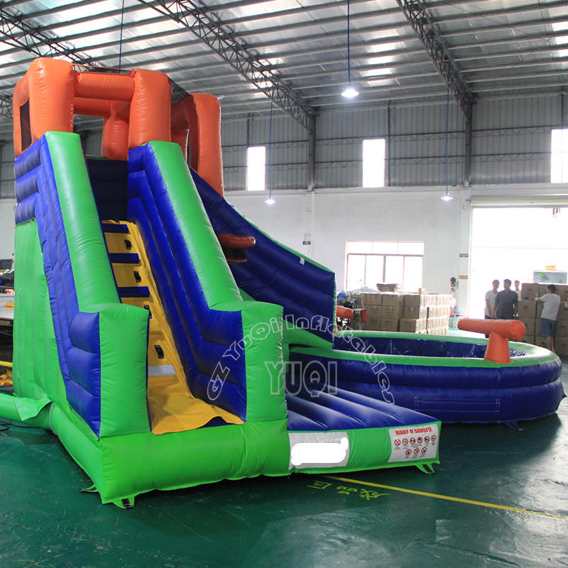 YQ344 Indoor Inflatable Water Slide Kids Playground Slide With Pool