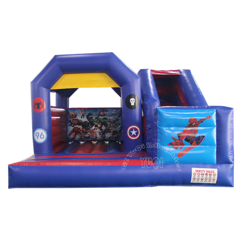 Kids inflatable spider man bouncer with slide for sale YQ59