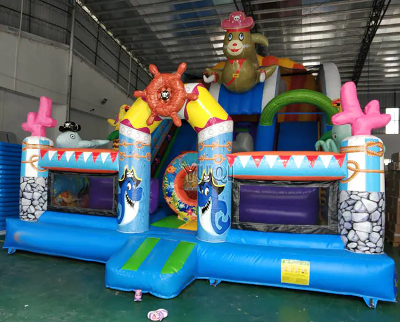 Inflatable pirate slide | inflatable sea world bouncing  jumping slide,