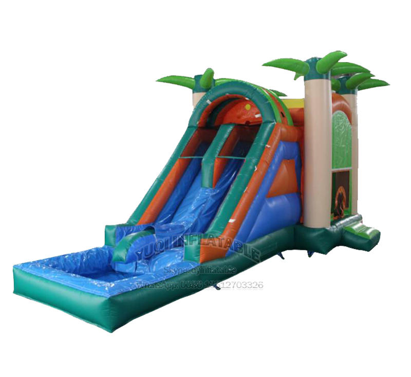 CO22 Tropical forest Comb inflatable bouncing N slide with pool