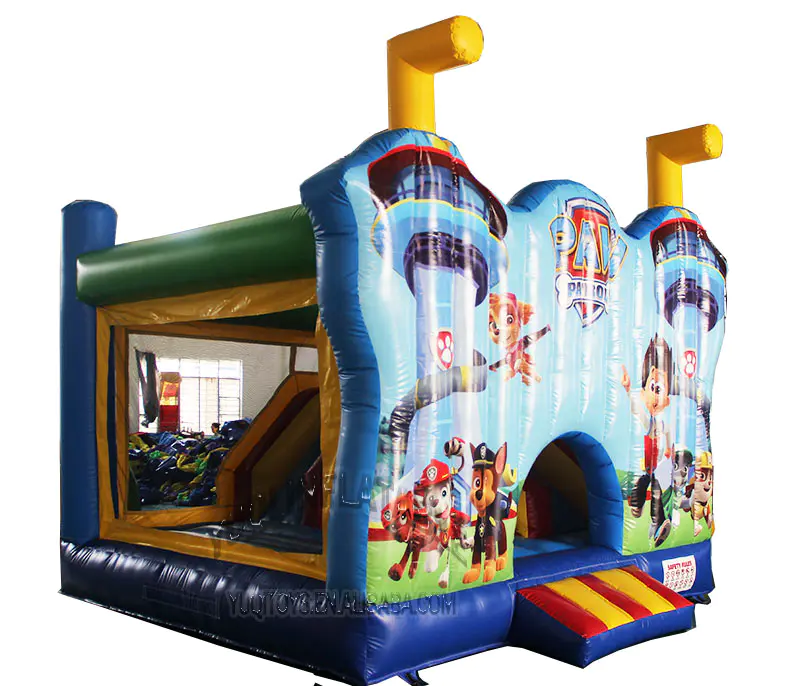 inflatable paw patrol combo bouncing jumping slide combo