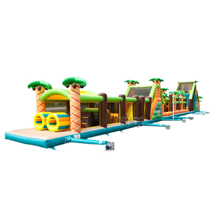 inflatable forest adventure challenge obstacle course