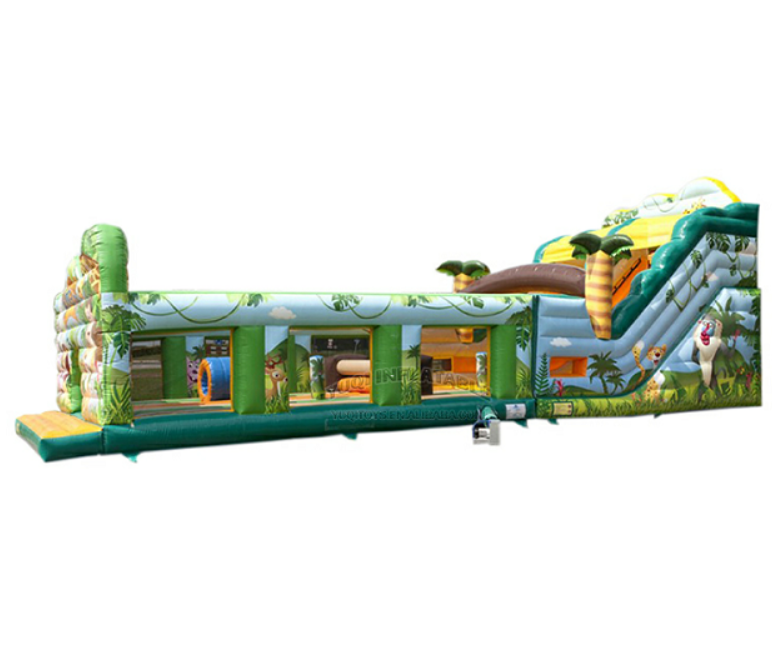 YUQI-Inflatable Water Obstacle Course Mesh Pvc Made Inflatable Jungle-1