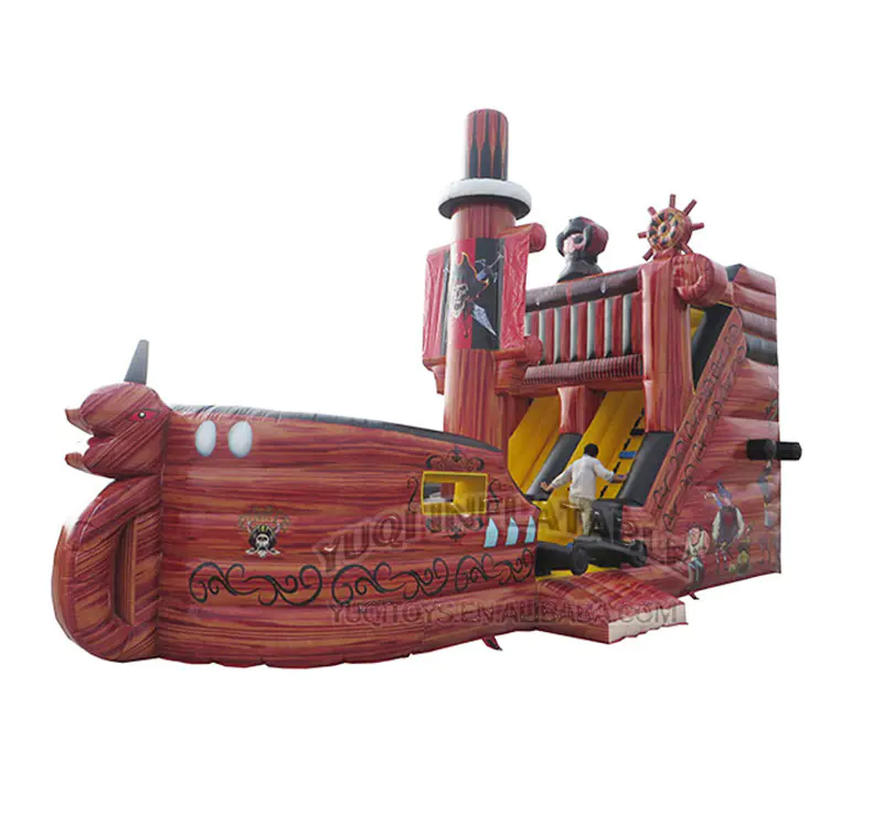 Inflatable pirate bouncing slide combo boat