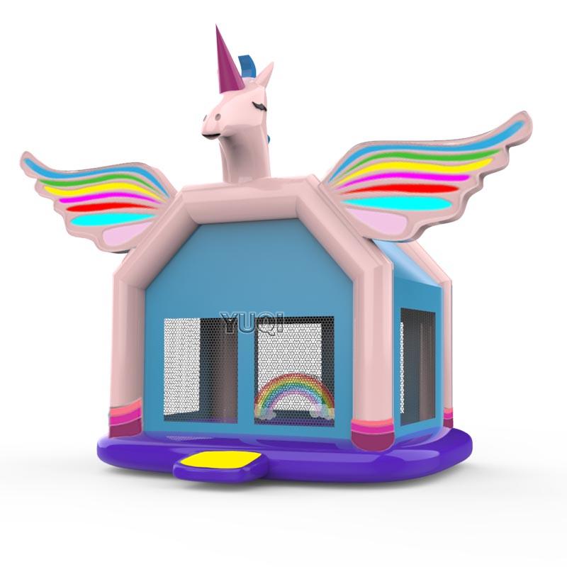 YUQI high quality certificate inflatable unicorn bounce house for sale