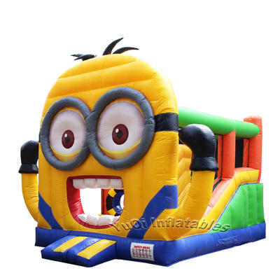 China factory Minions inflatable bouncer slide for sale