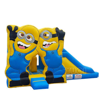 Cheap price inflatable bouncer Minions inflatable combo slide for kids