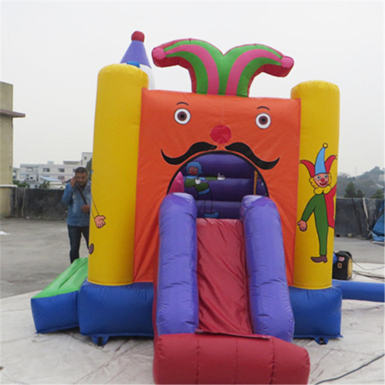 Best quality clown inflatable bouncer inflatable slide combo for sale