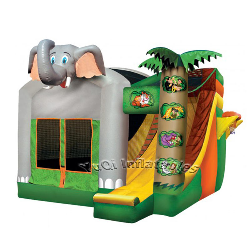 Elephant inflatable bouncy house inflatable bouncer slide combo