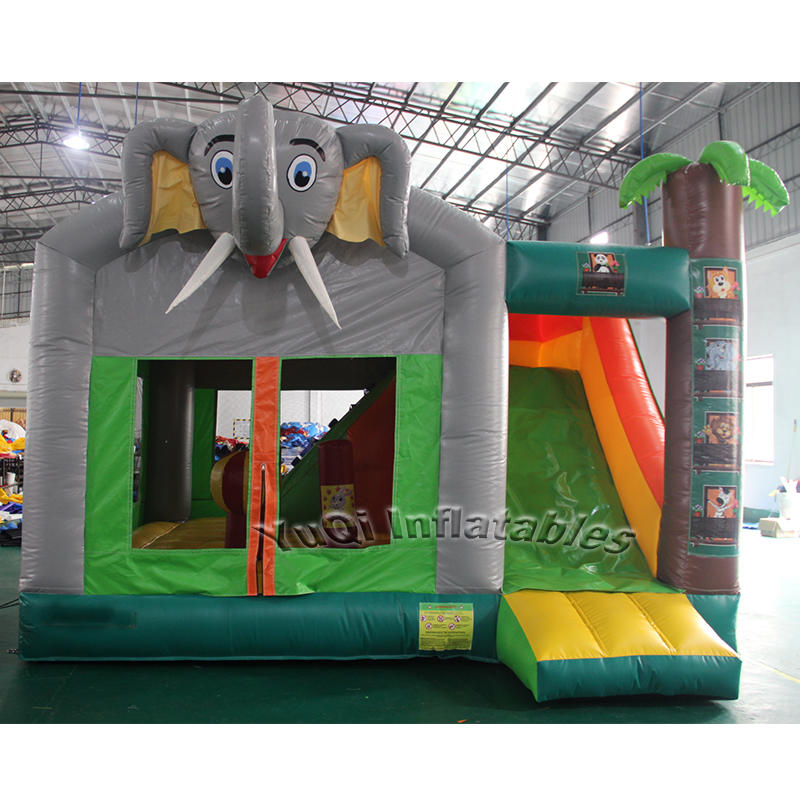Elephant inflatable bouncy house inflatable bouncer slide combo
