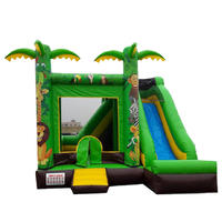 YUQI Outdoor tropical inflatable combo bounce house slide for sale