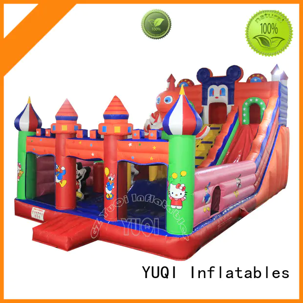 quality mobile fireproof inflatable amusement park YUQI Brand