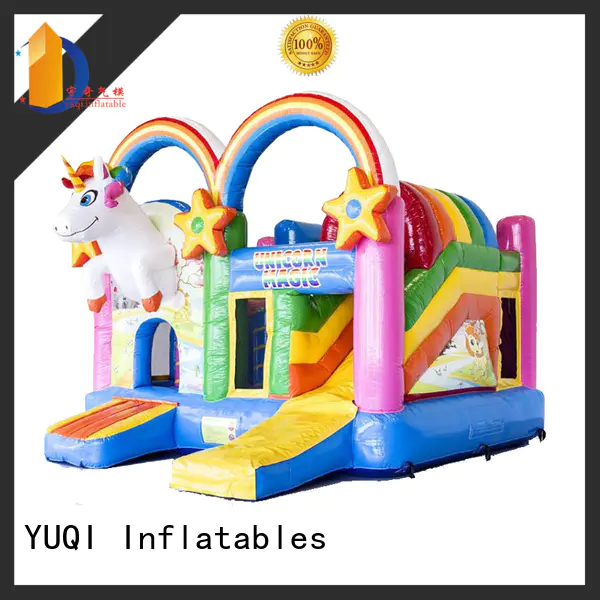 YUQI slide mini bounce house supplier for carnivals