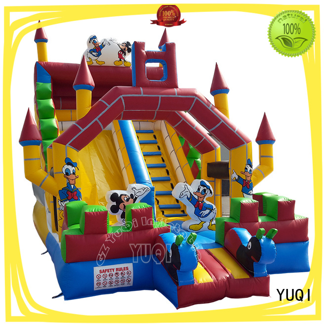 YUQI online inflatable floating water slide kittyy for birthday parties