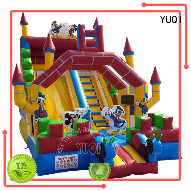 YUQI pvc outdoor inflatable water slide factory for adult