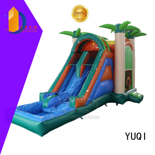 YUQI lovely inflatable bounce house water slide combo wholesale for schools