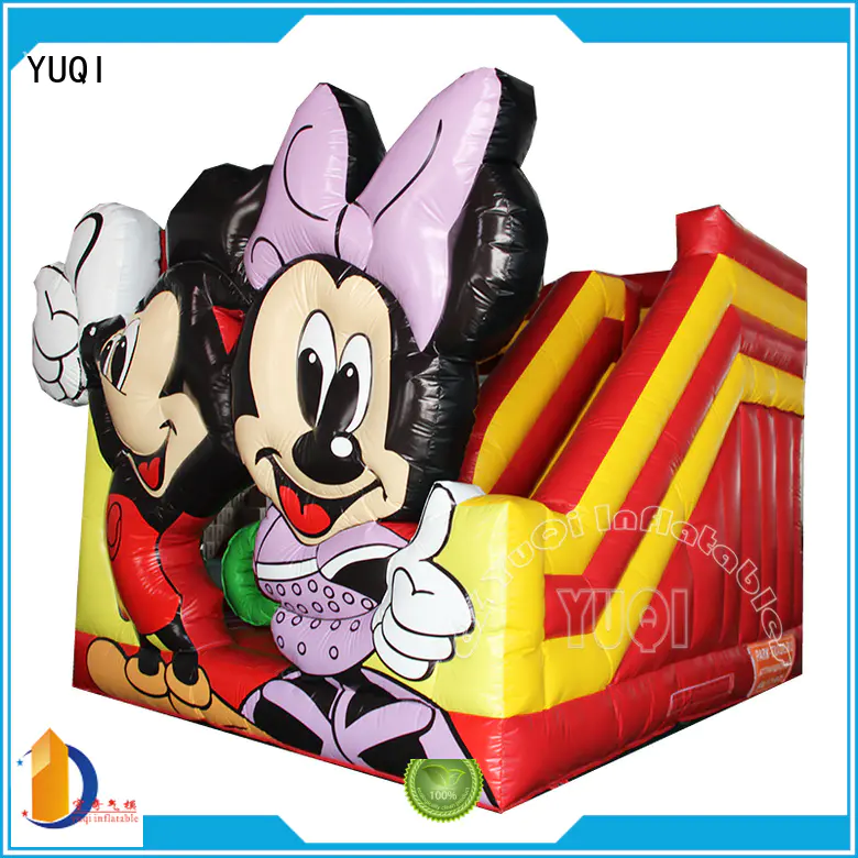 YUQI Brand double animal happy water slide bounce house for adults mouse