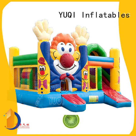 tunnel theme YUQI Brand bounce house waterslide combo for sale