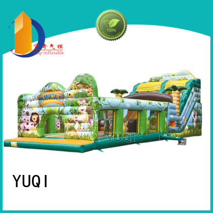 YUQI professional largest inflatable obstacle course mesh for birthday parties