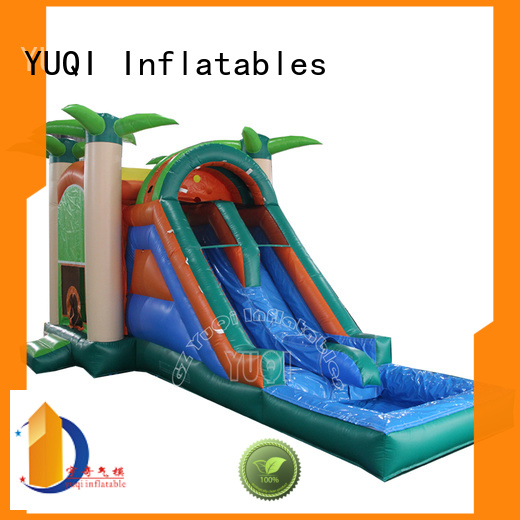 YUQI safety inflatable pool slide customization for carnivals