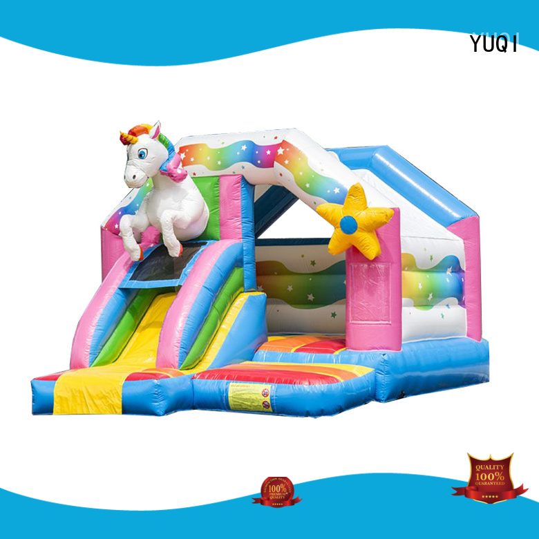 YUQI hippo inflatable bounce house slide combo supplier for schools